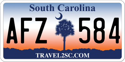 SC license plate AFZ584