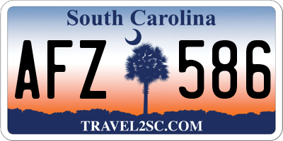 SC license plate AFZ586