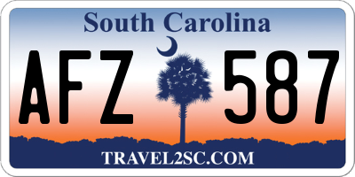 SC license plate AFZ587
