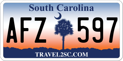 SC license plate AFZ597