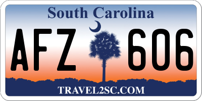 SC license plate AFZ606