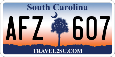 SC license plate AFZ607
