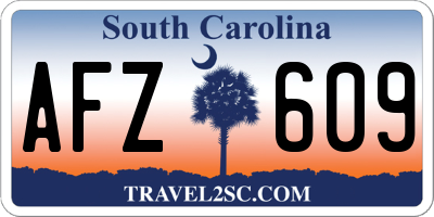SC license plate AFZ609