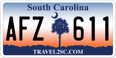 SC license plate AFZ611