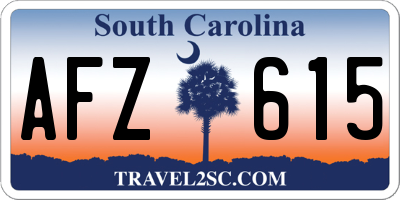 SC license plate AFZ615