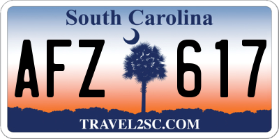 SC license plate AFZ617