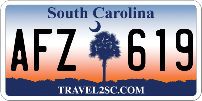 SC license plate AFZ619