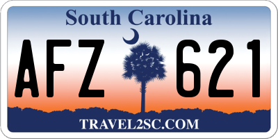 SC license plate AFZ621