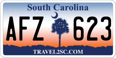 SC license plate AFZ623