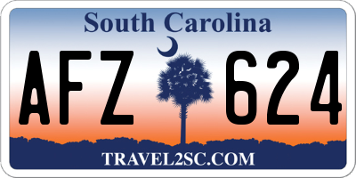 SC license plate AFZ624