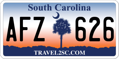 SC license plate AFZ626