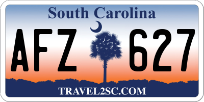 SC license plate AFZ627