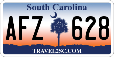SC license plate AFZ628