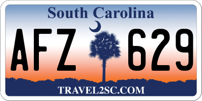 SC license plate AFZ629