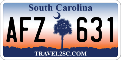 SC license plate AFZ631
