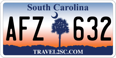 SC license plate AFZ632