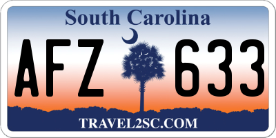 SC license plate AFZ633