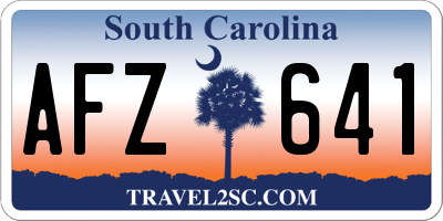 SC license plate AFZ641