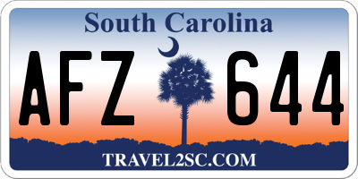 SC license plate AFZ644