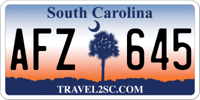 SC license plate AFZ645