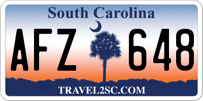 SC license plate AFZ648