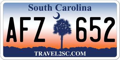 SC license plate AFZ652