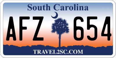 SC license plate AFZ654