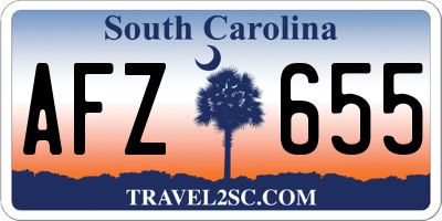 SC license plate AFZ655