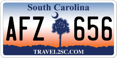 SC license plate AFZ656