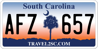 SC license plate AFZ657