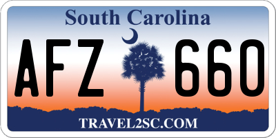 SC license plate AFZ660