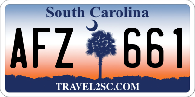 SC license plate AFZ661