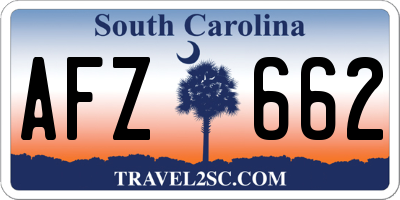 SC license plate AFZ662