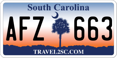 SC license plate AFZ663