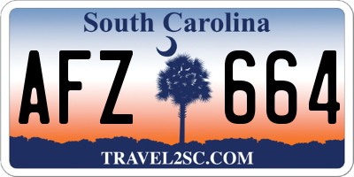 SC license plate AFZ664