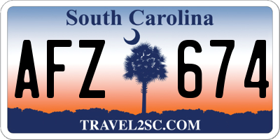 SC license plate AFZ674