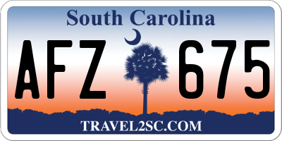 SC license plate AFZ675