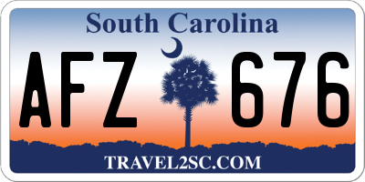 SC license plate AFZ676