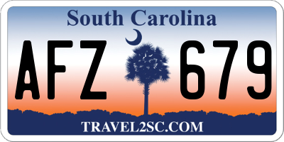 SC license plate AFZ679