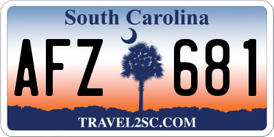 SC license plate AFZ681