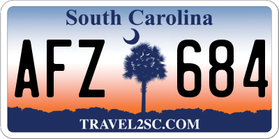 SC license plate AFZ684