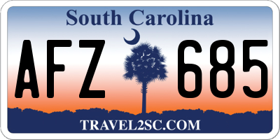 SC license plate AFZ685