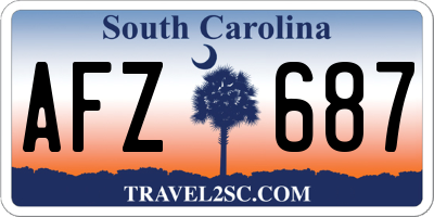 SC license plate AFZ687