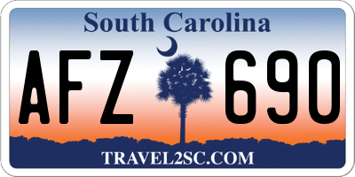 SC license plate AFZ690