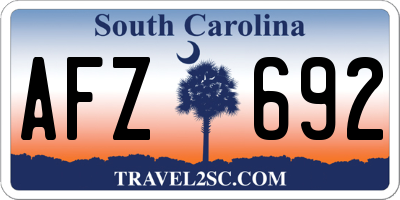 SC license plate AFZ692