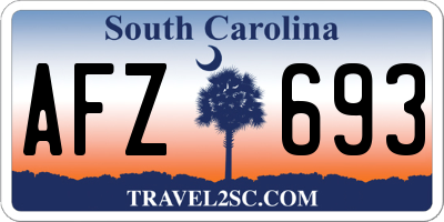 SC license plate AFZ693