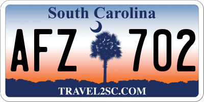 SC license plate AFZ702
