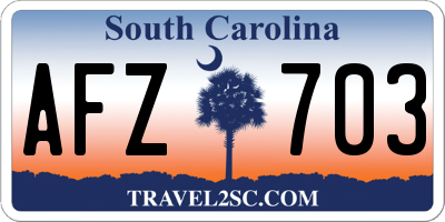 SC license plate AFZ703
