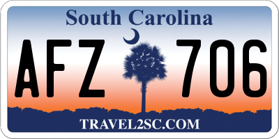SC license plate AFZ706