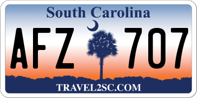SC license plate AFZ707